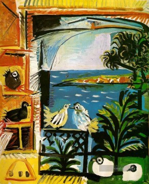 L atelier Les Tauben III 1957 kubistisch Ölgemälde